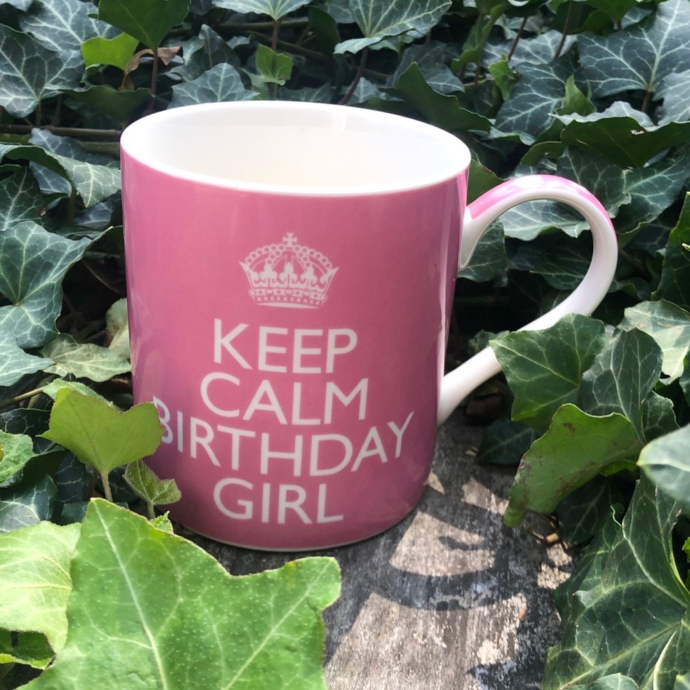 🎉🥳🎈🎊🎁🎂Pink Keep Calm Birthday Girl Coffee Mug, Kent Pottery.